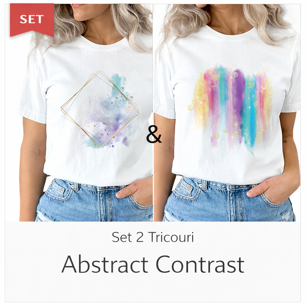 Комплект 2 Тениски Abstract Contrast