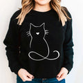 Hanorac fără glugă Drawing Cat