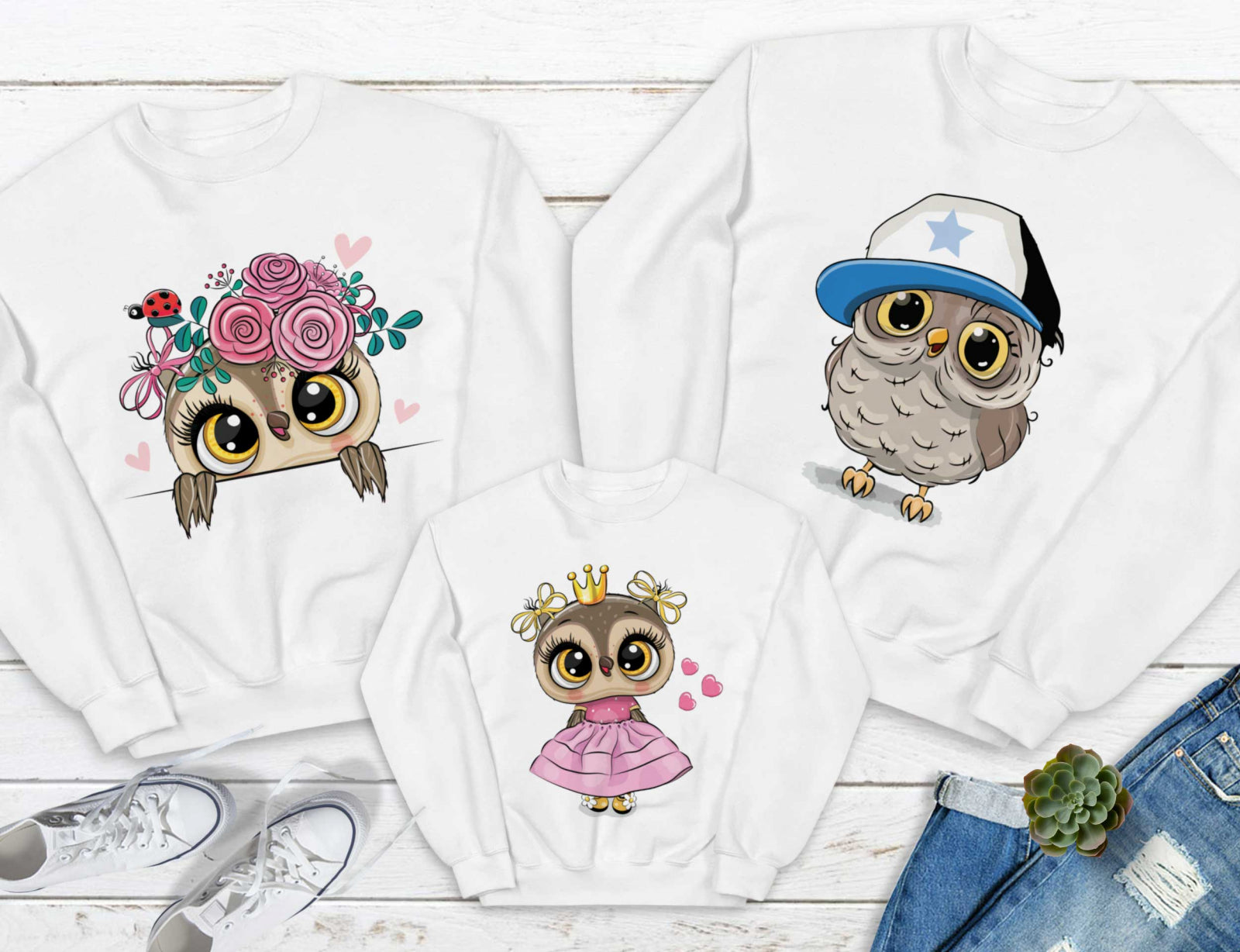 Блузи Семейство Pink Owls
