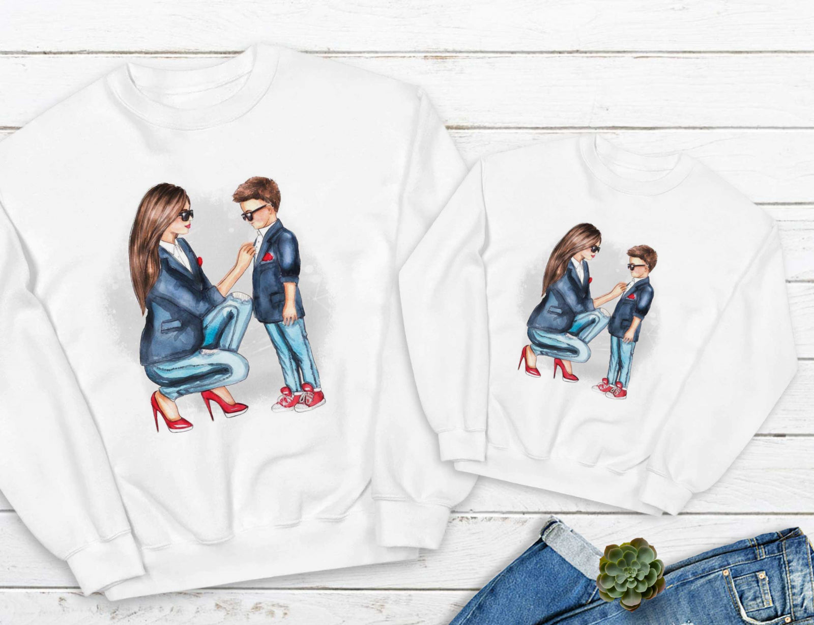 Блузи Мама и дете Little Gentleman