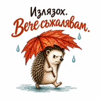 Тениска Таралеж – Вече съжалявам – дизайн на щампата