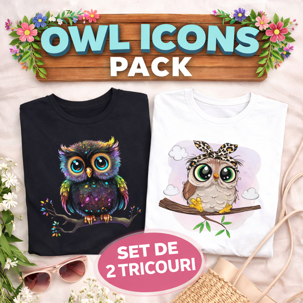 Комплект 2 Тениски Owl Icon Pack