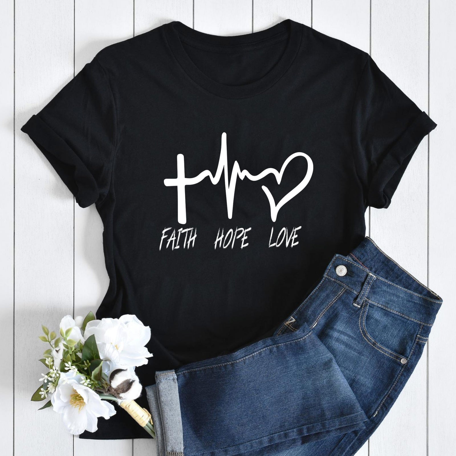 Тениска Faith Hope Love