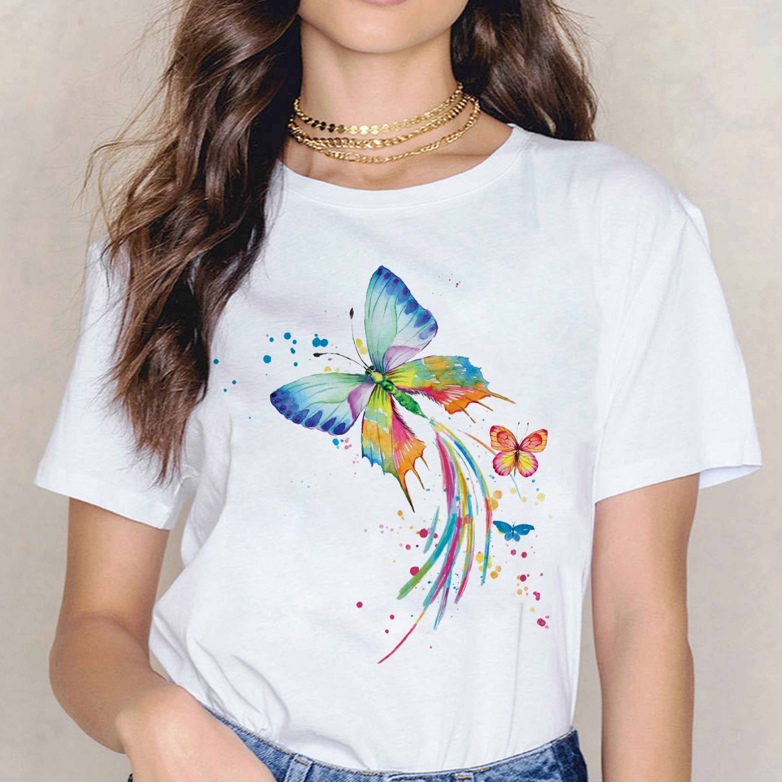 Тениска Painted Butterflies