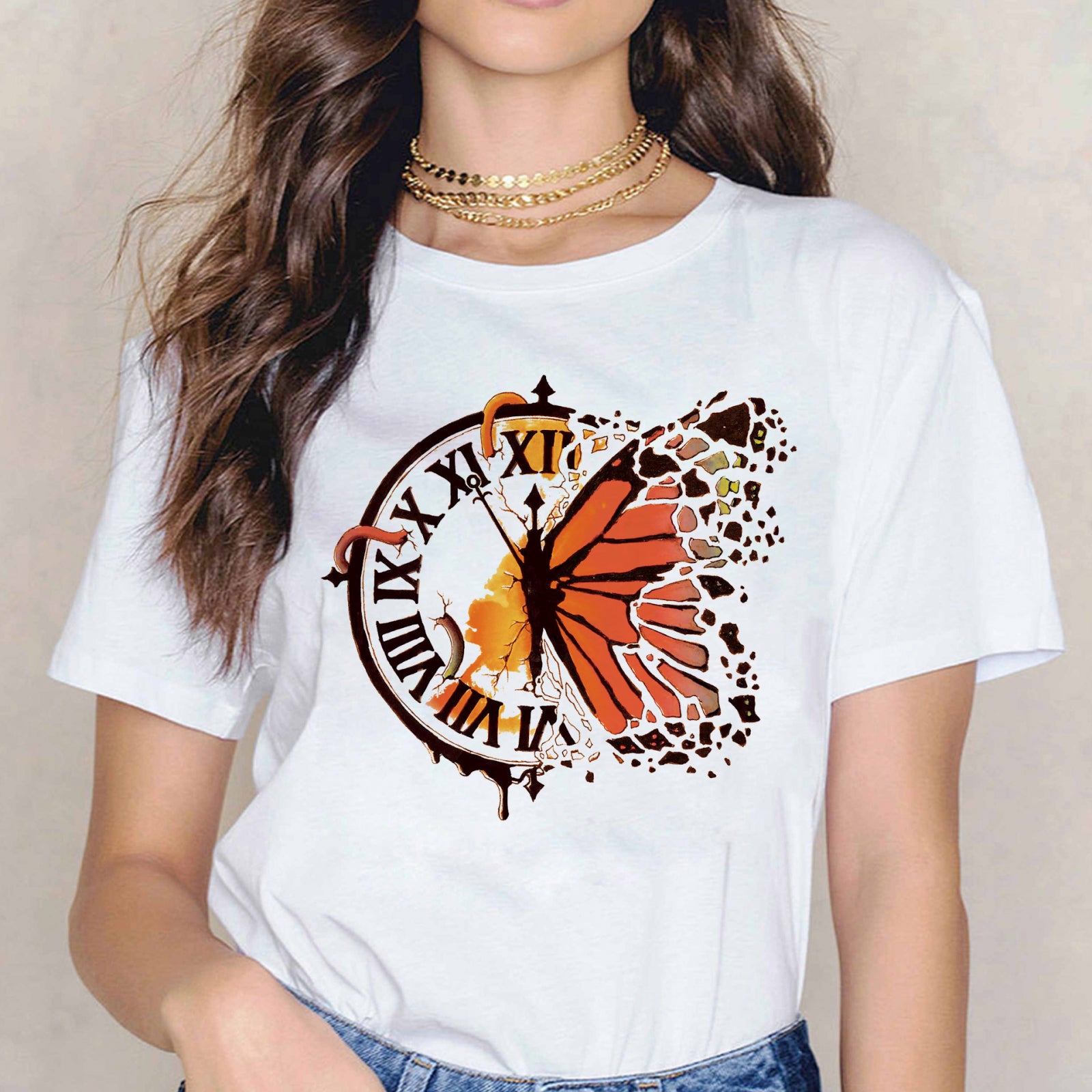 Тениска Butterfly Clock