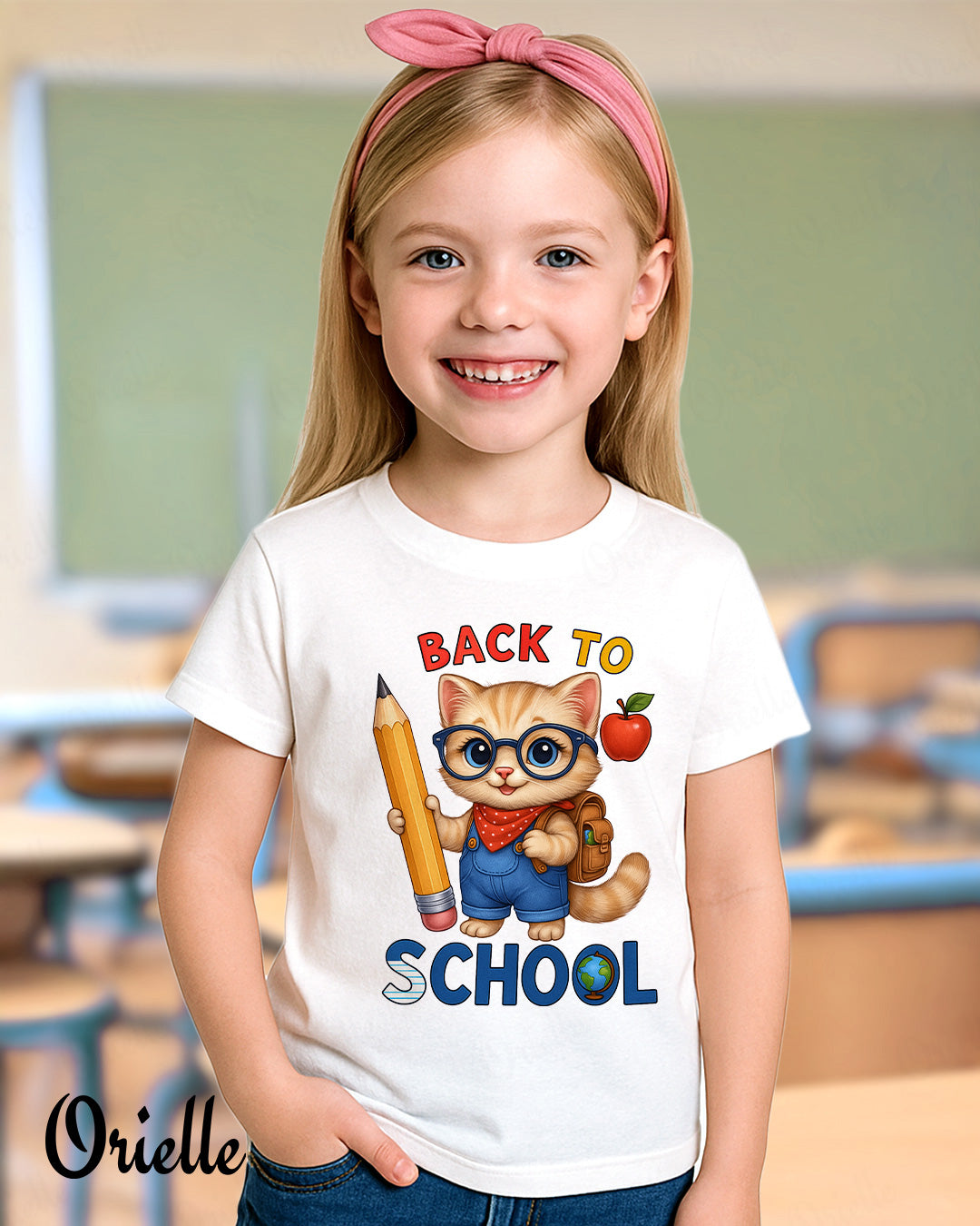 Tricou Copii School Kitty