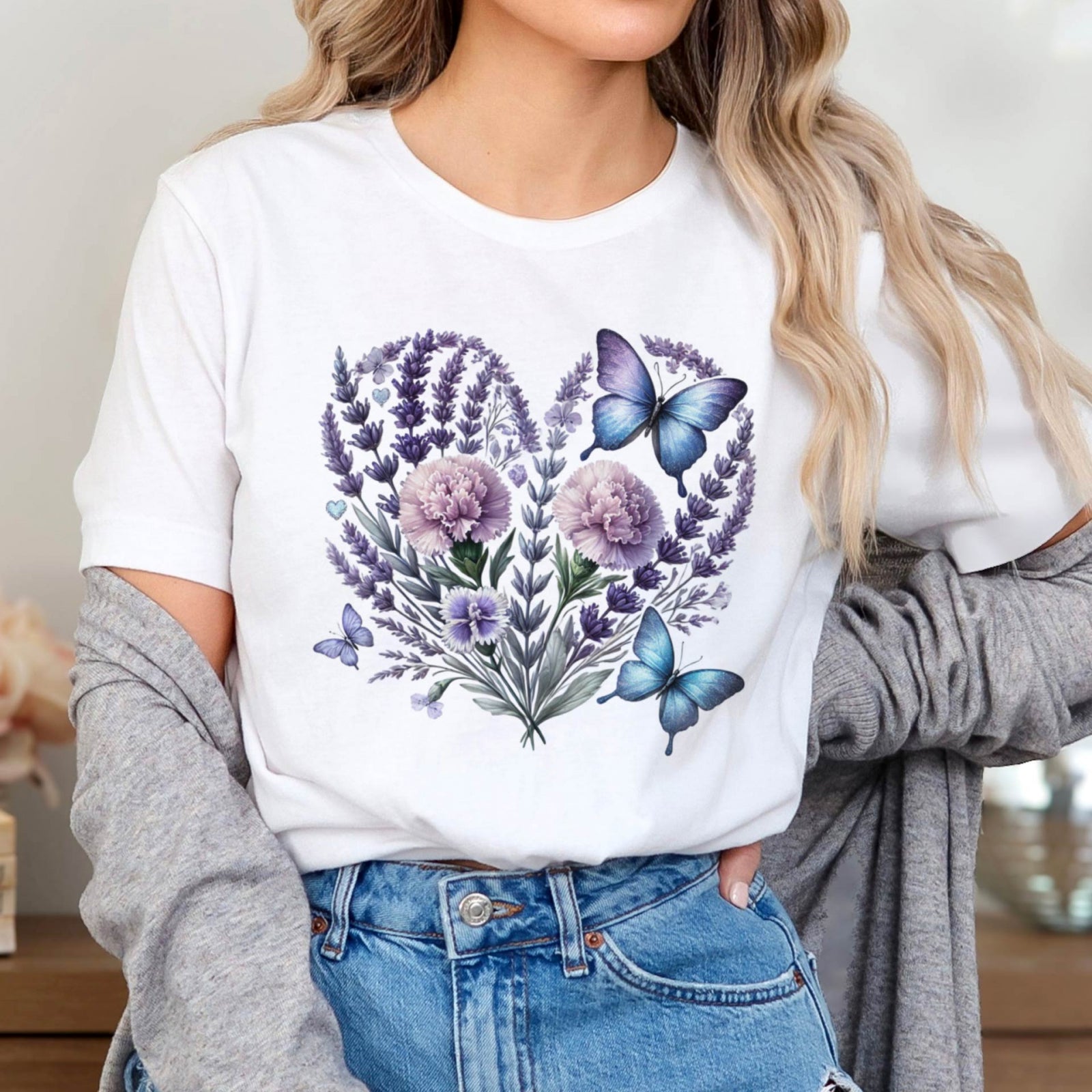 Тениска Lavender Heart
