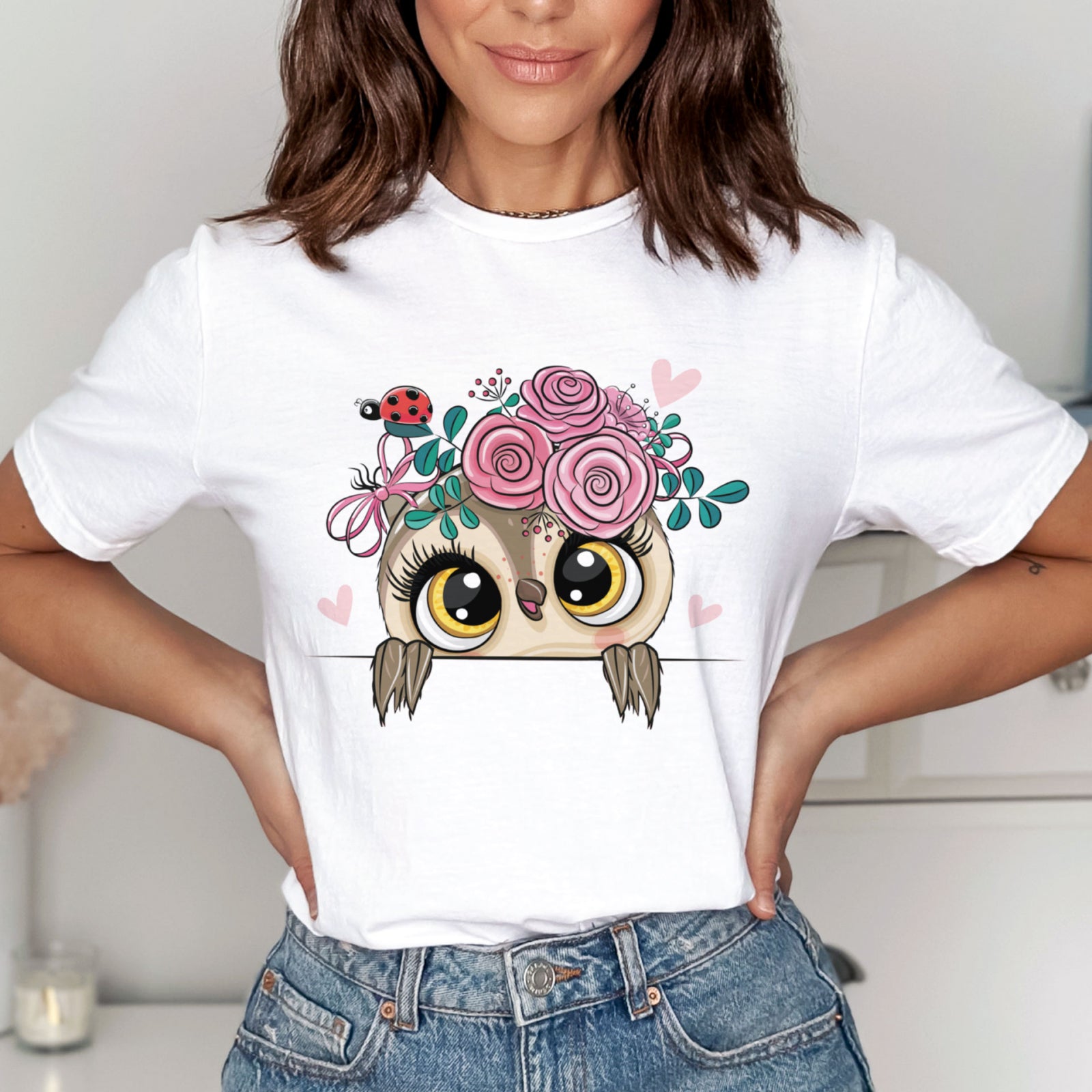 Тениска Flower Owl