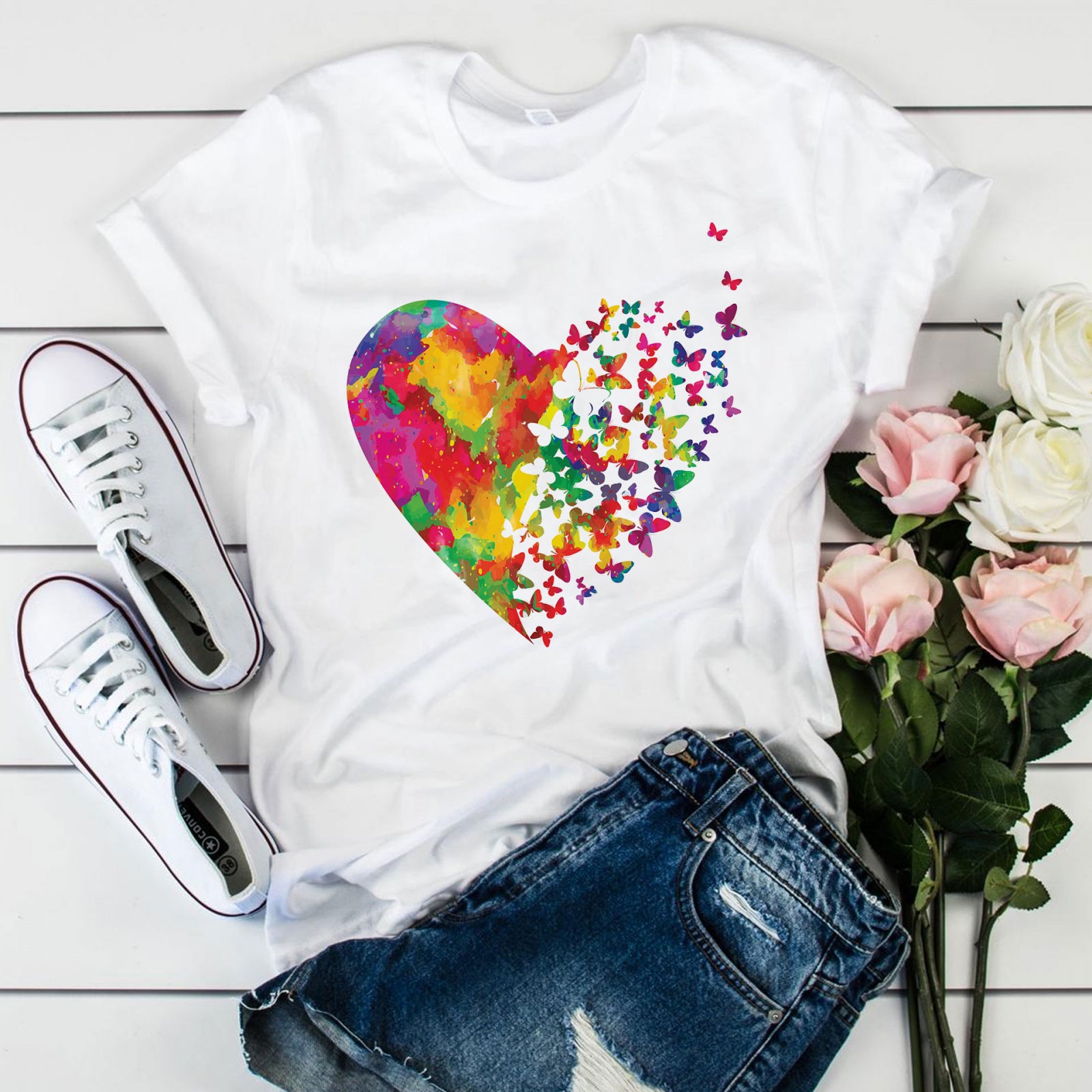 Тениска Colorful Heart