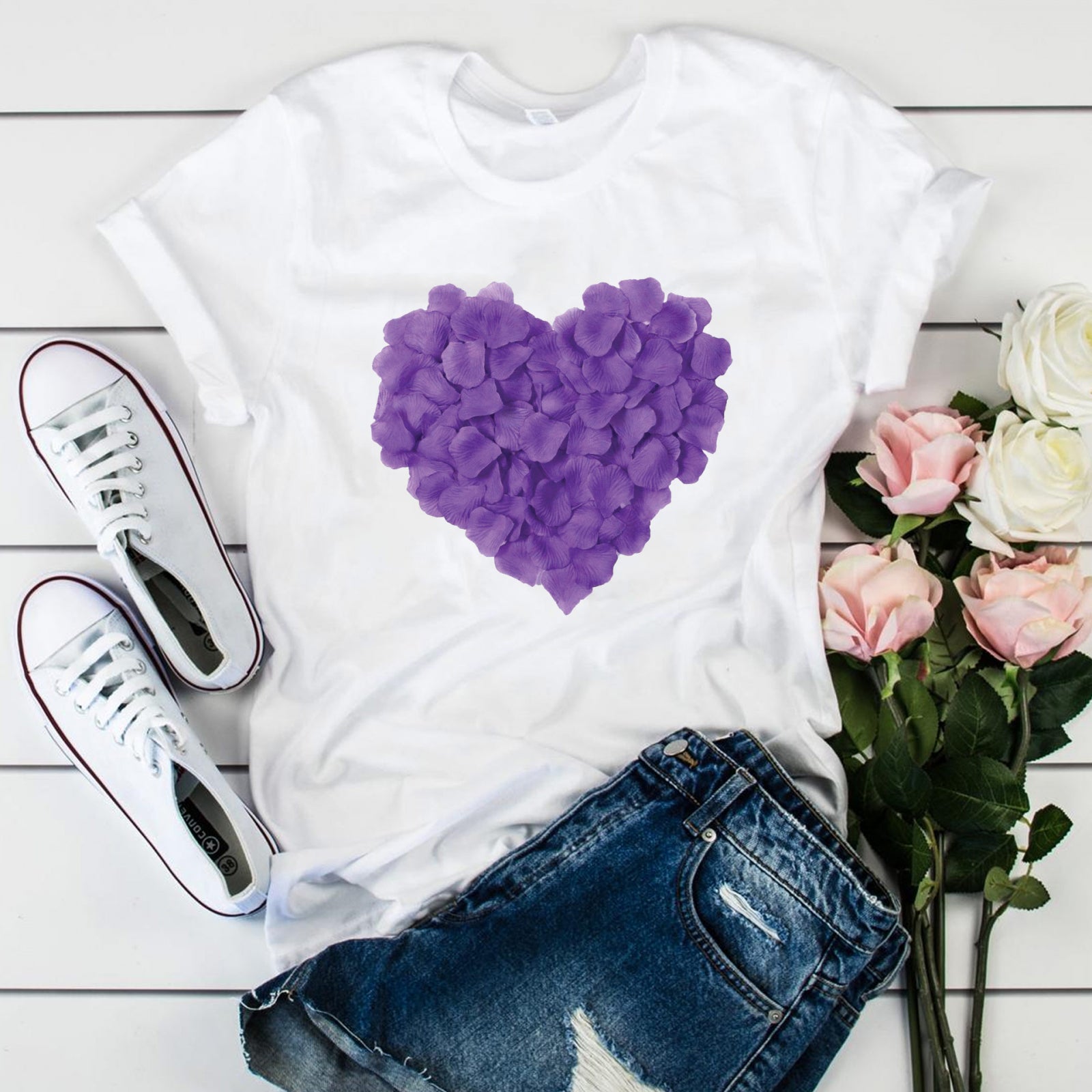 Тениска Lila Heart
