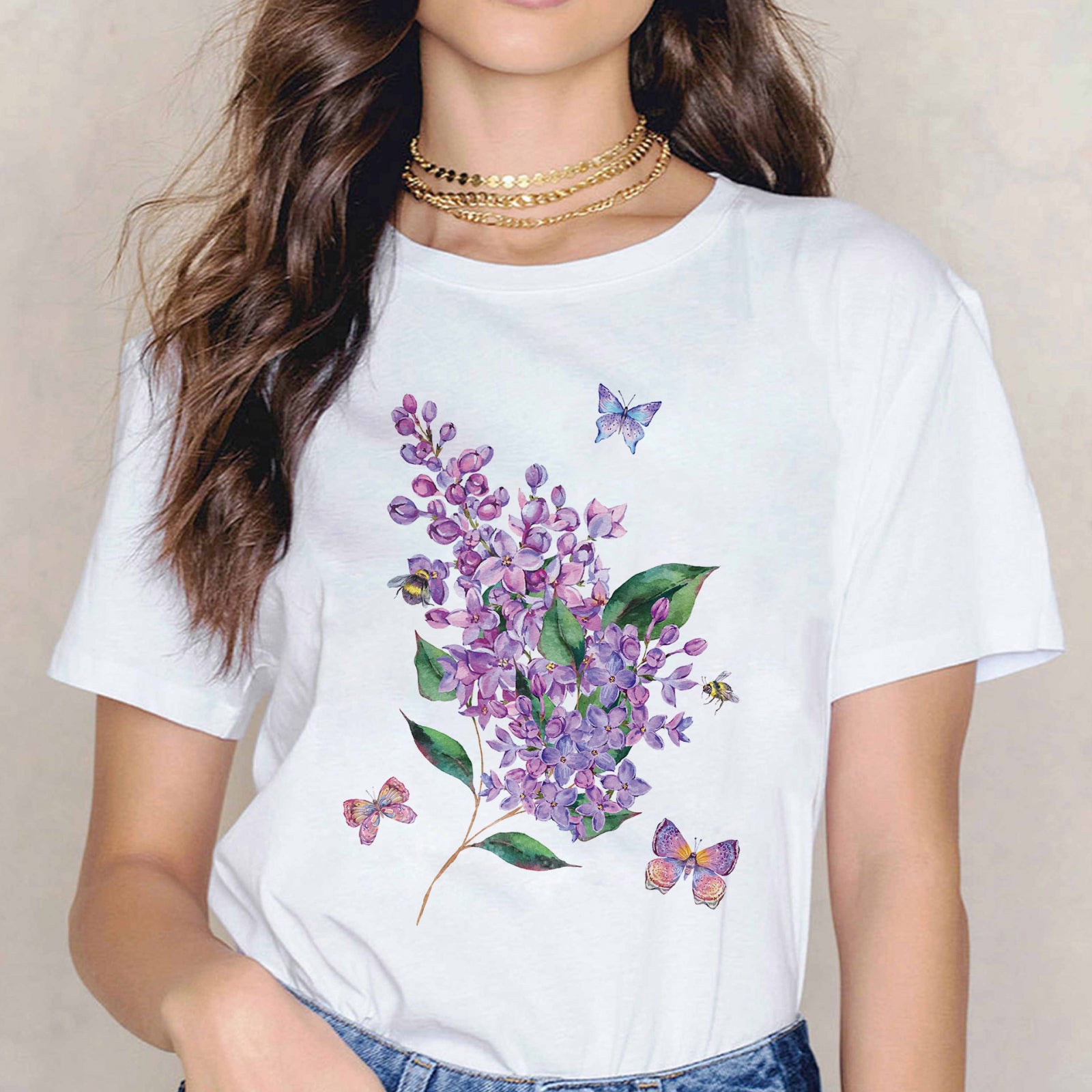 Тениска Lilac Attraction