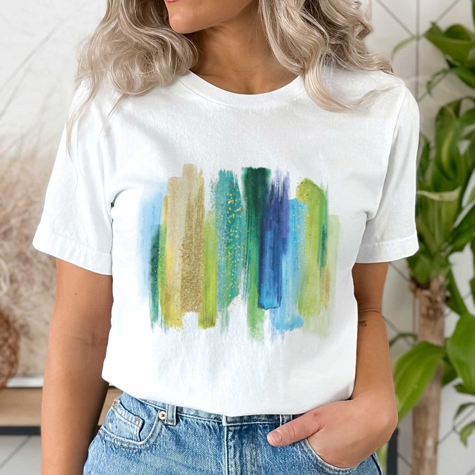 Тениска Green Strokes