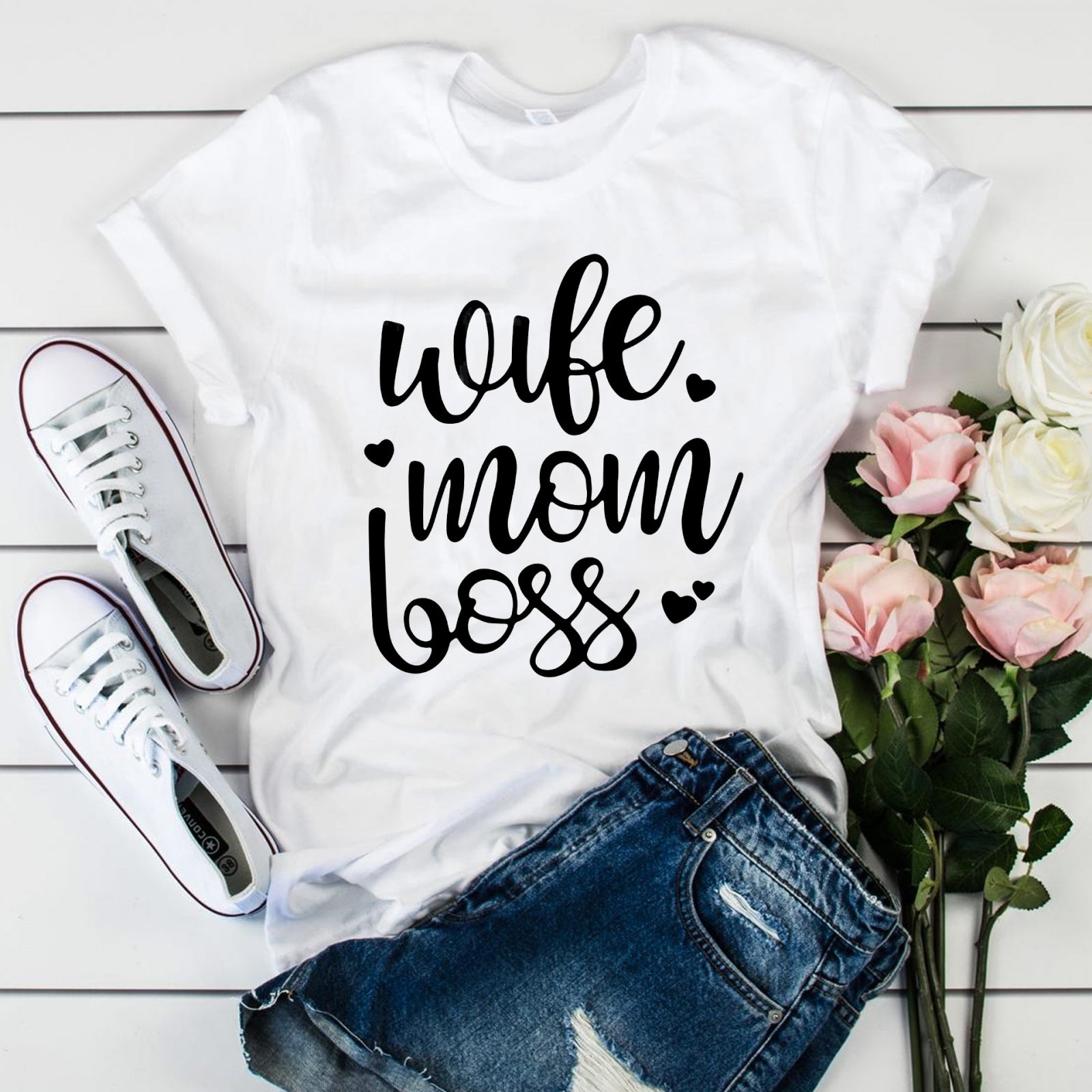 Тениска Wife Mom Boss