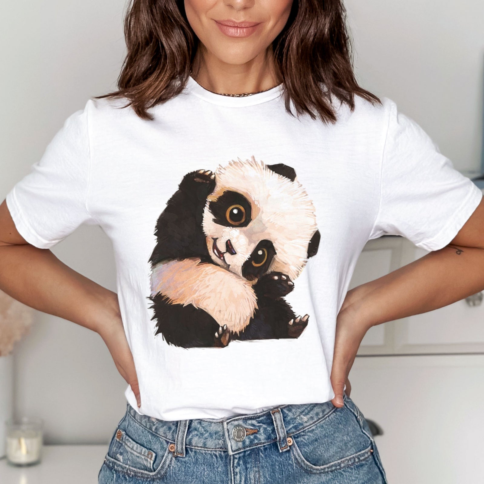Тениска Little Smiling Panda
