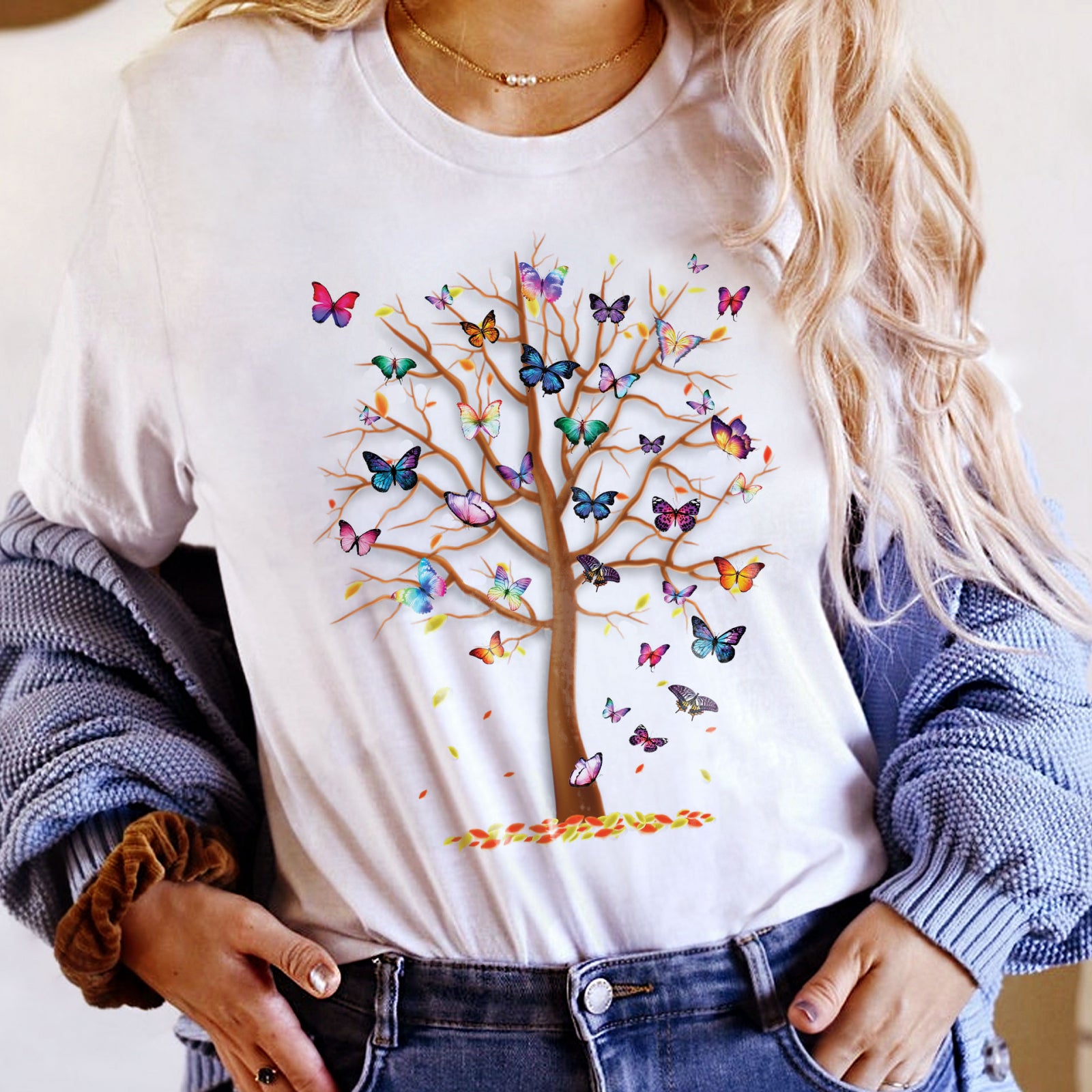 Тениска Butterflies Tree