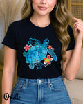 Тениска черна Aloha Turtle