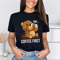 Тениска черна Coffee Bear