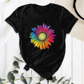 Тениска черна Happy Flower
