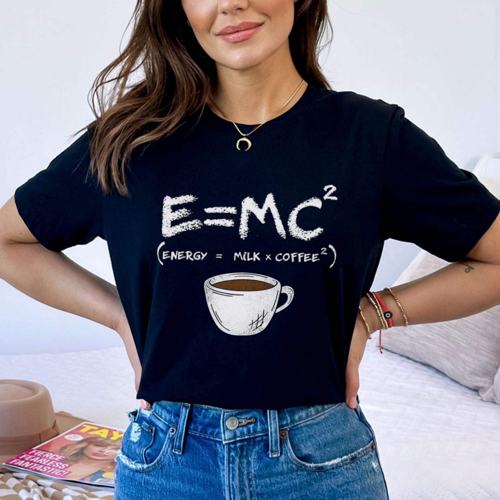 Тениска черна Math Coffee