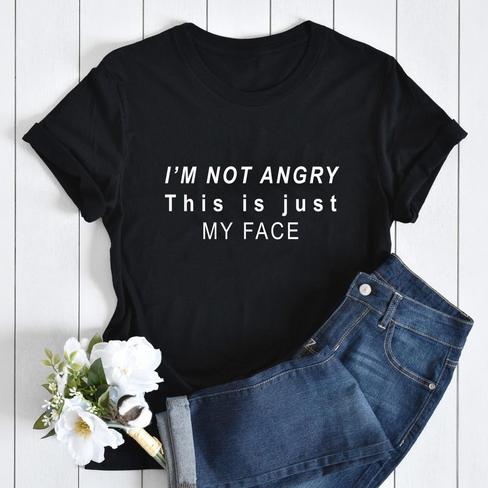 Тениска черна Not Angry