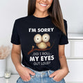 Тениска черна Roll My Eyes