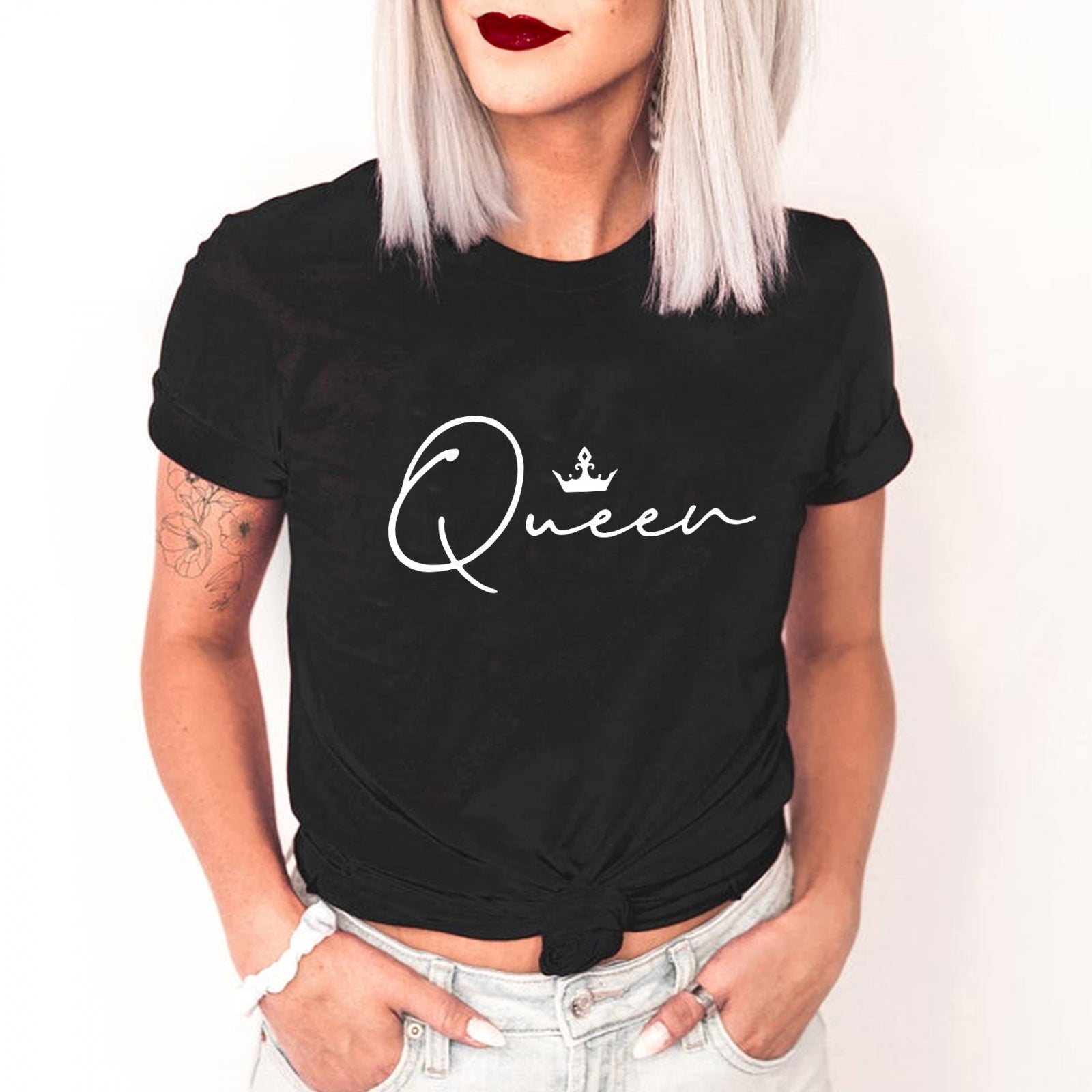 Тениска черна Queen
