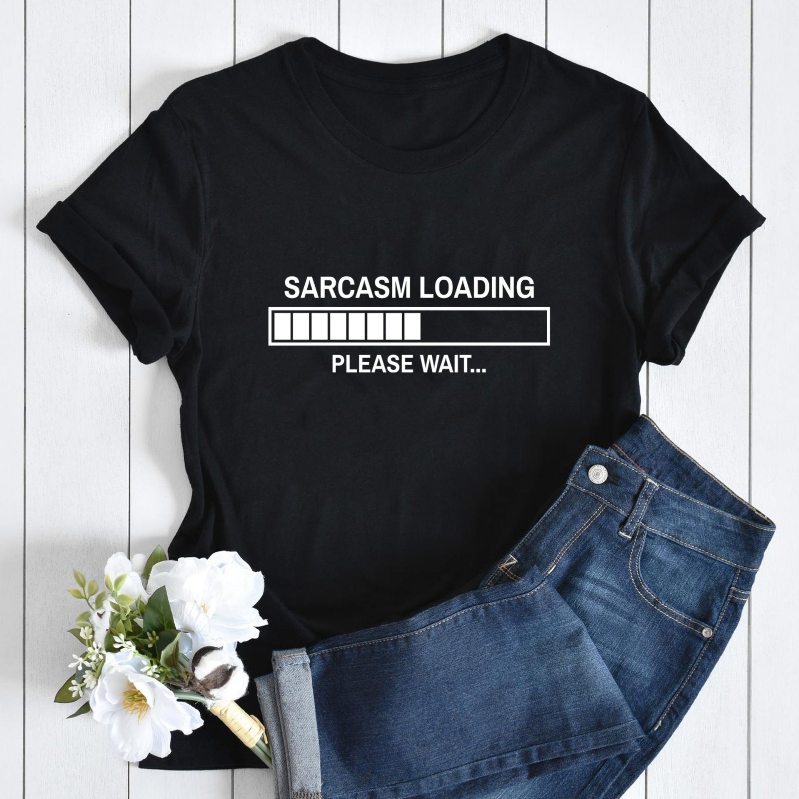 Тениска черна Sarcasm Loading