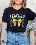 Тениска черна Relaxed Fit Ribbon Teacher