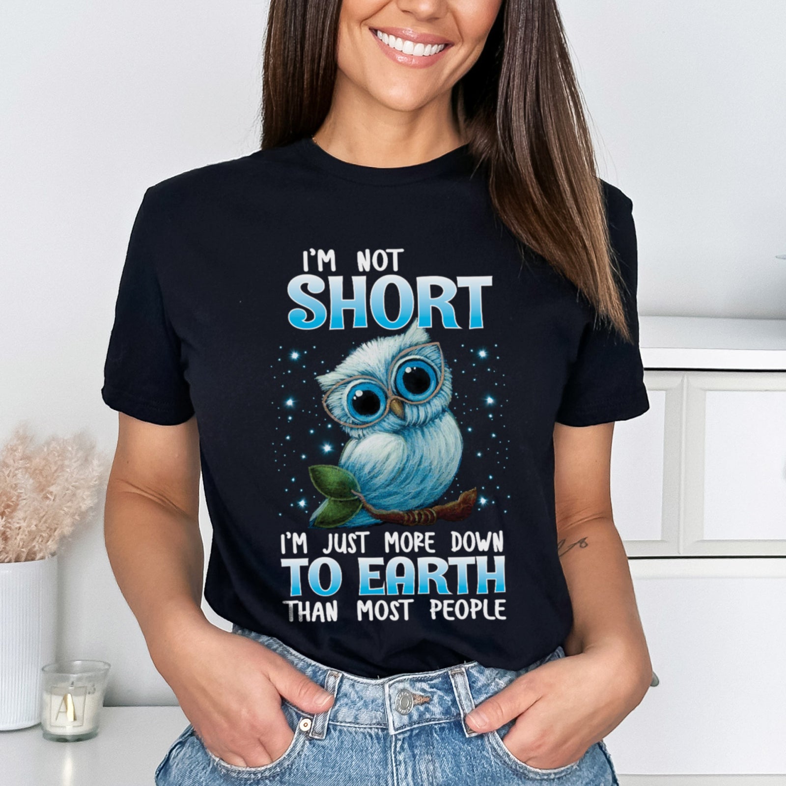 Тениска черна Short Owl