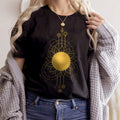 Тениска черна Gold Sun