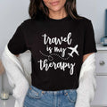 Тениска черна Travel Therapy