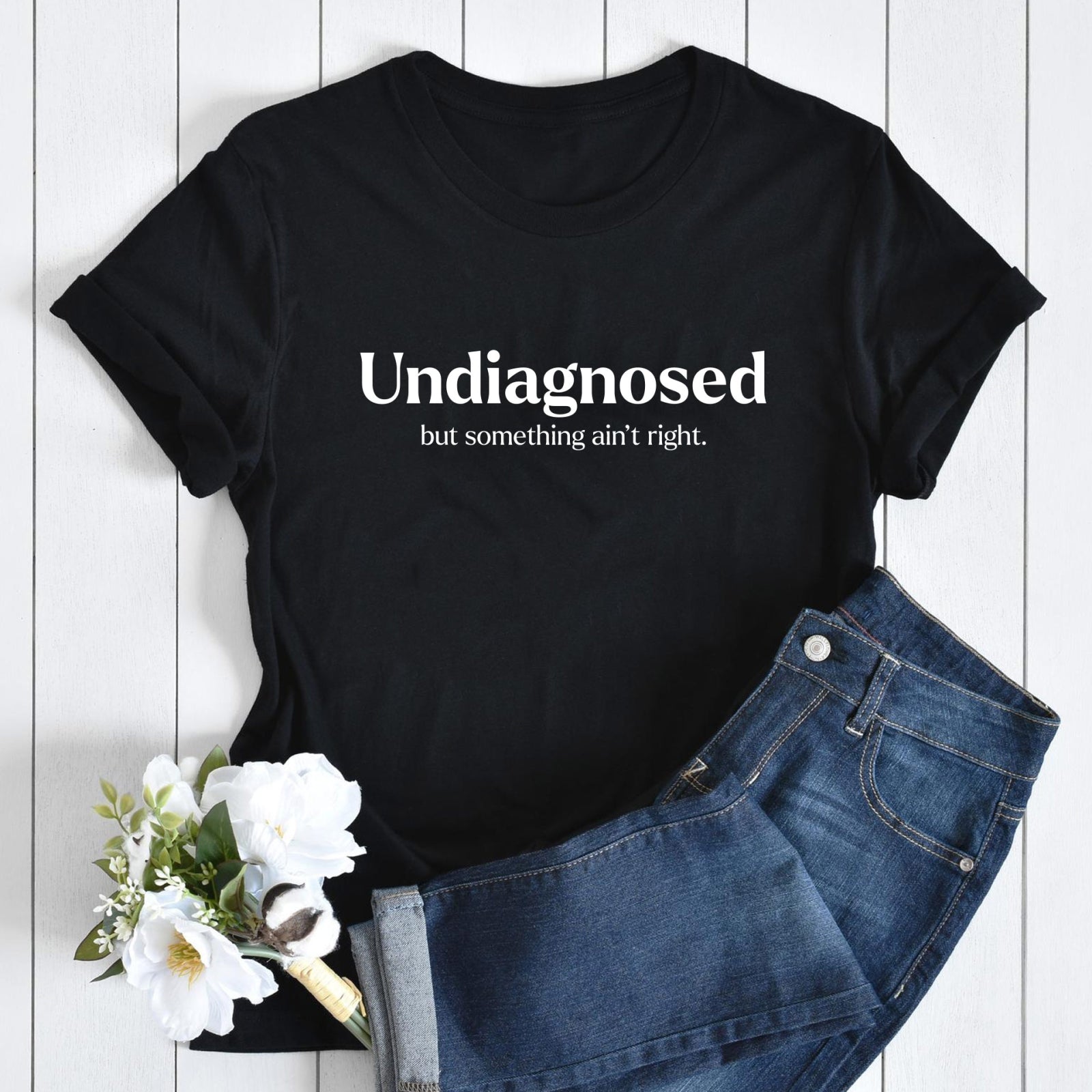 Тениска черна Undiagnosed