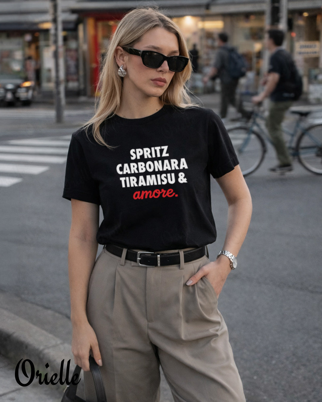 Тениска черна Spritz and Amore