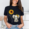 Тениска черна Sunflower Elephant