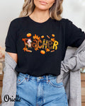Тениска черна Relaxed Fit Thanksgiving Teacher