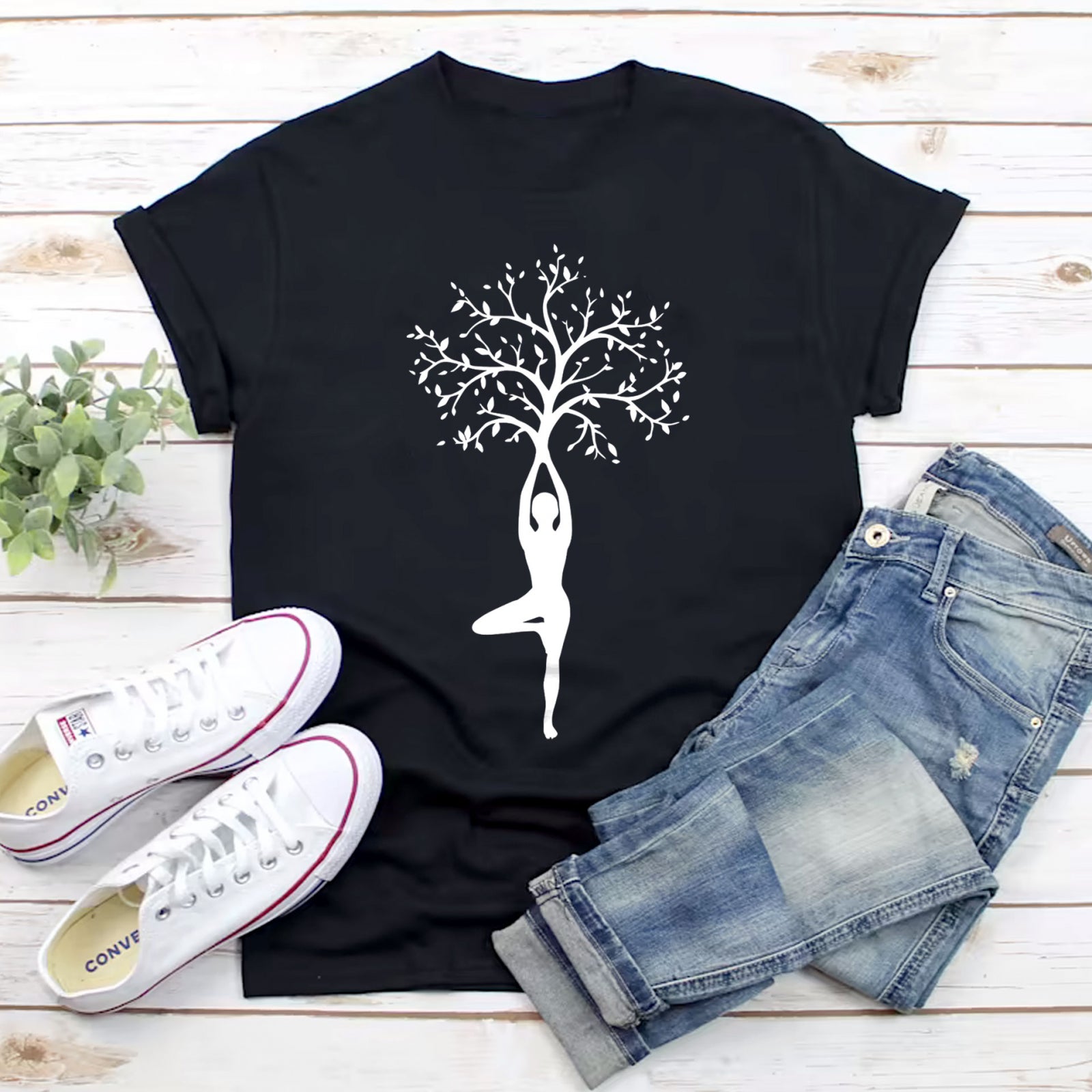 Тениска черна Energy Nature Tree