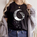 Тениска черна Abstract Moon