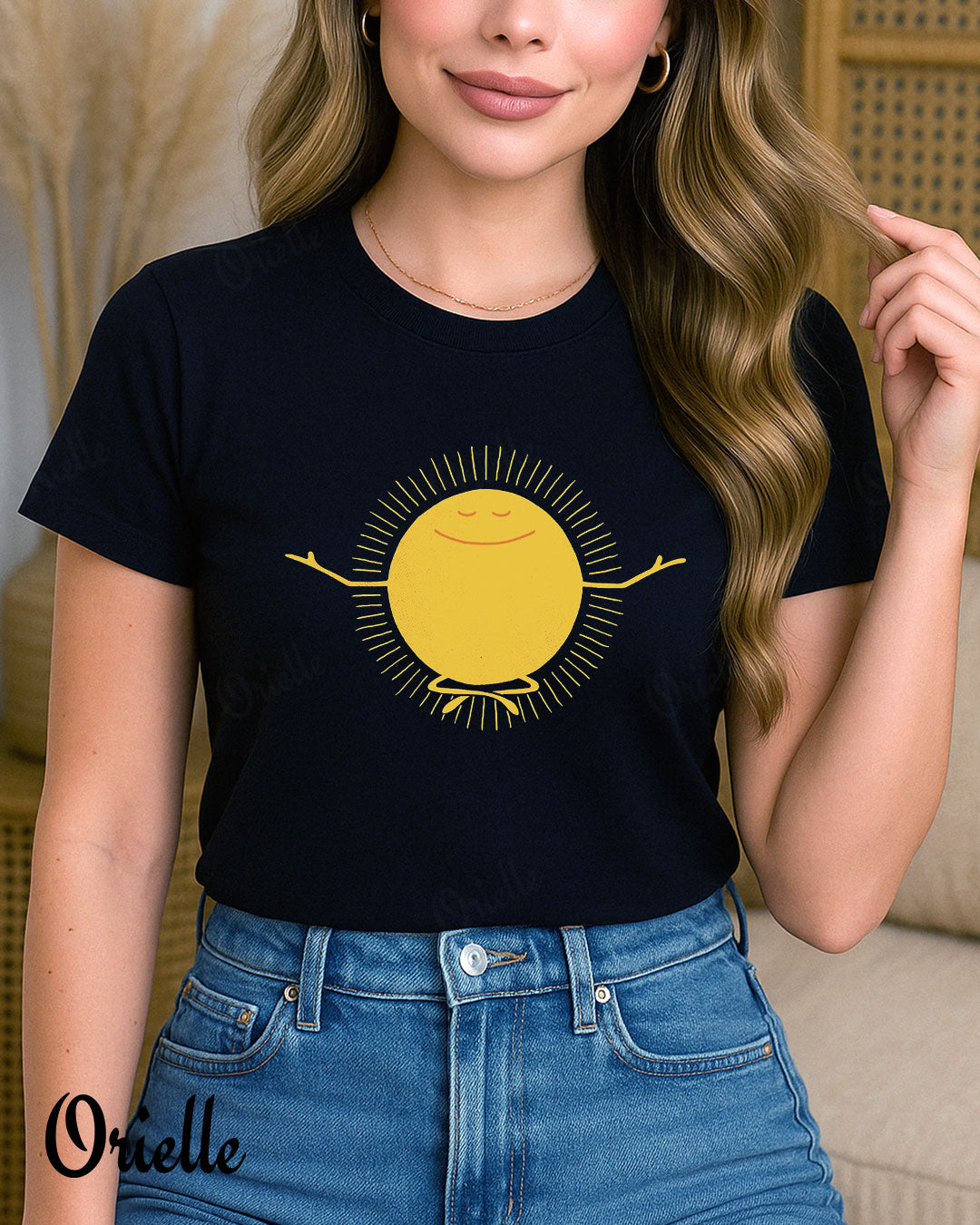 Тениска черна Zen Sun