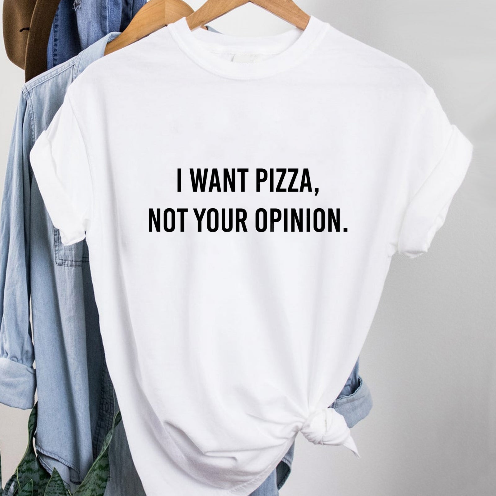 Тениска I want pizza