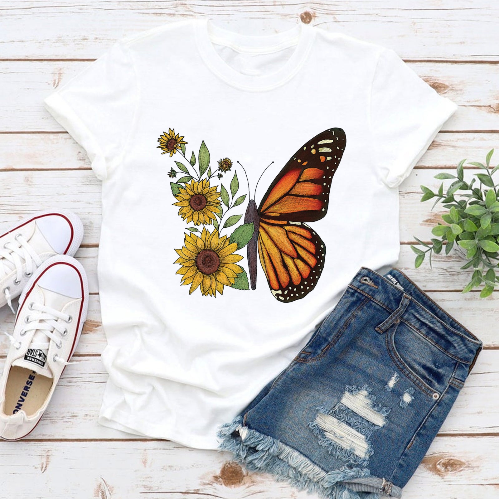 Тениска Sunflower Butterfly