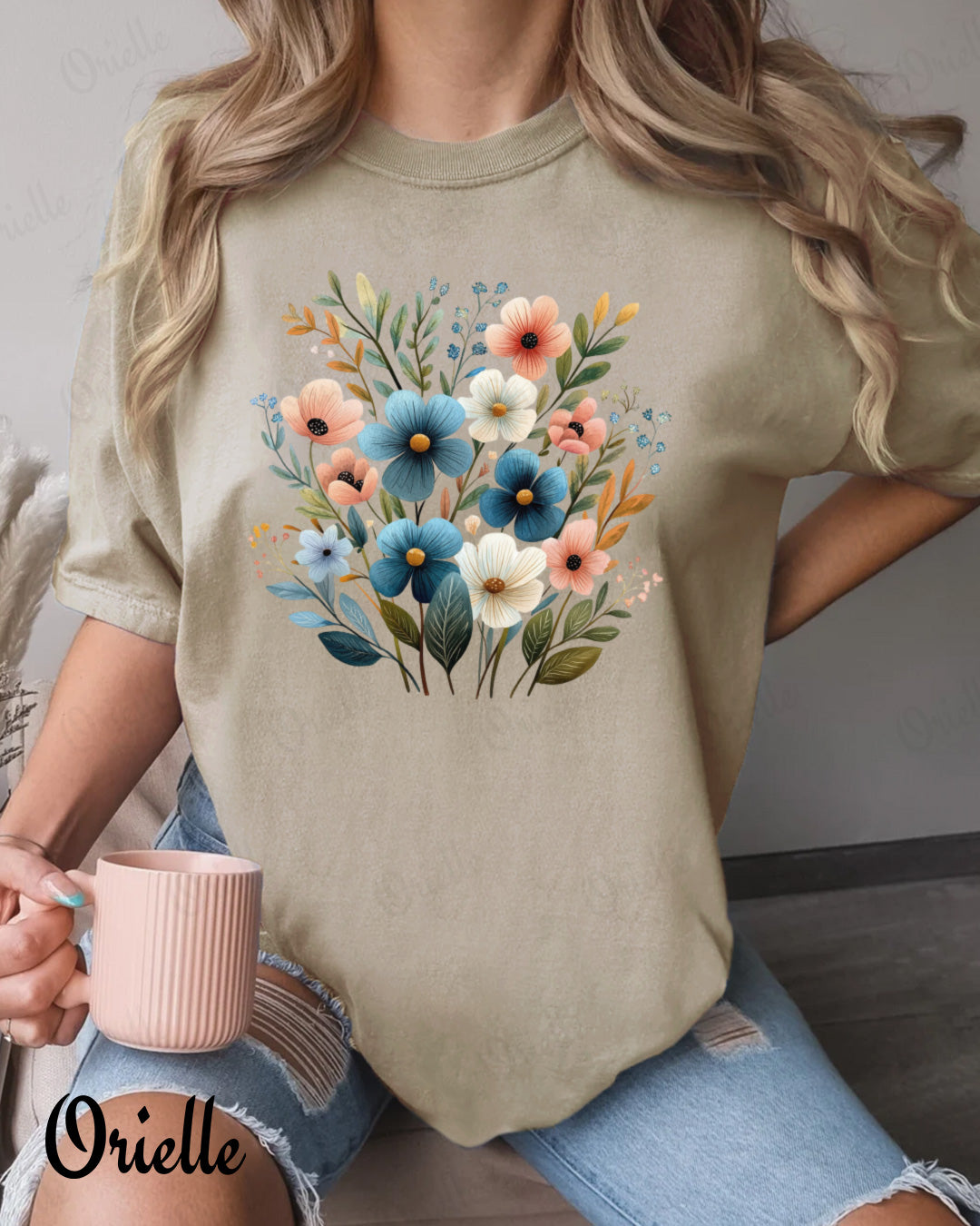 Овърсайз тениска Cute Bouquet