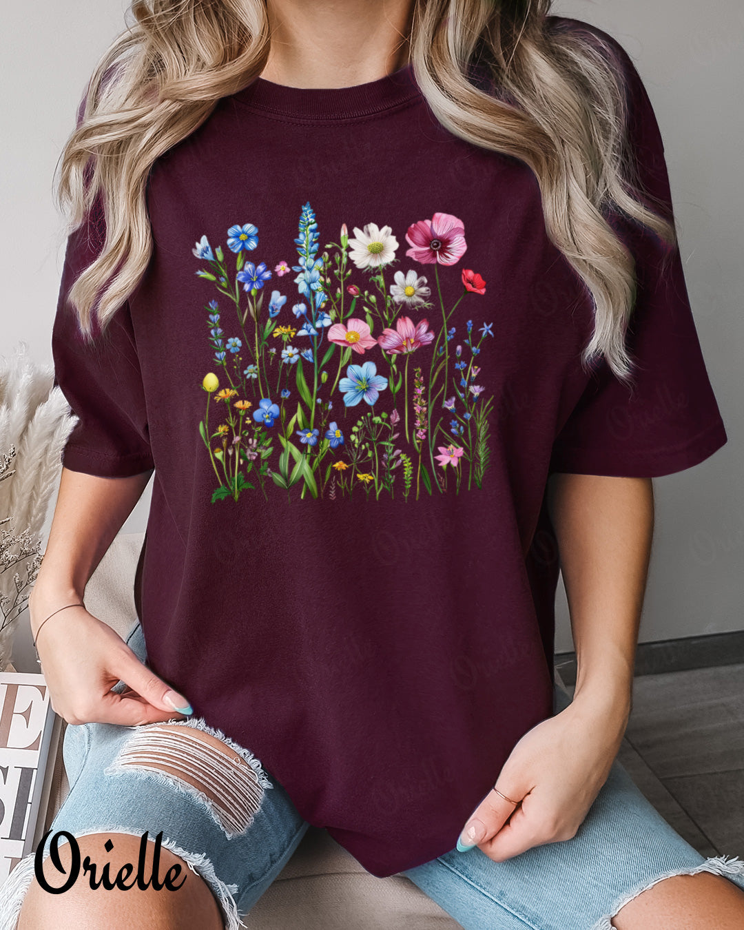 Овърсайз тениска Lively Bloom
