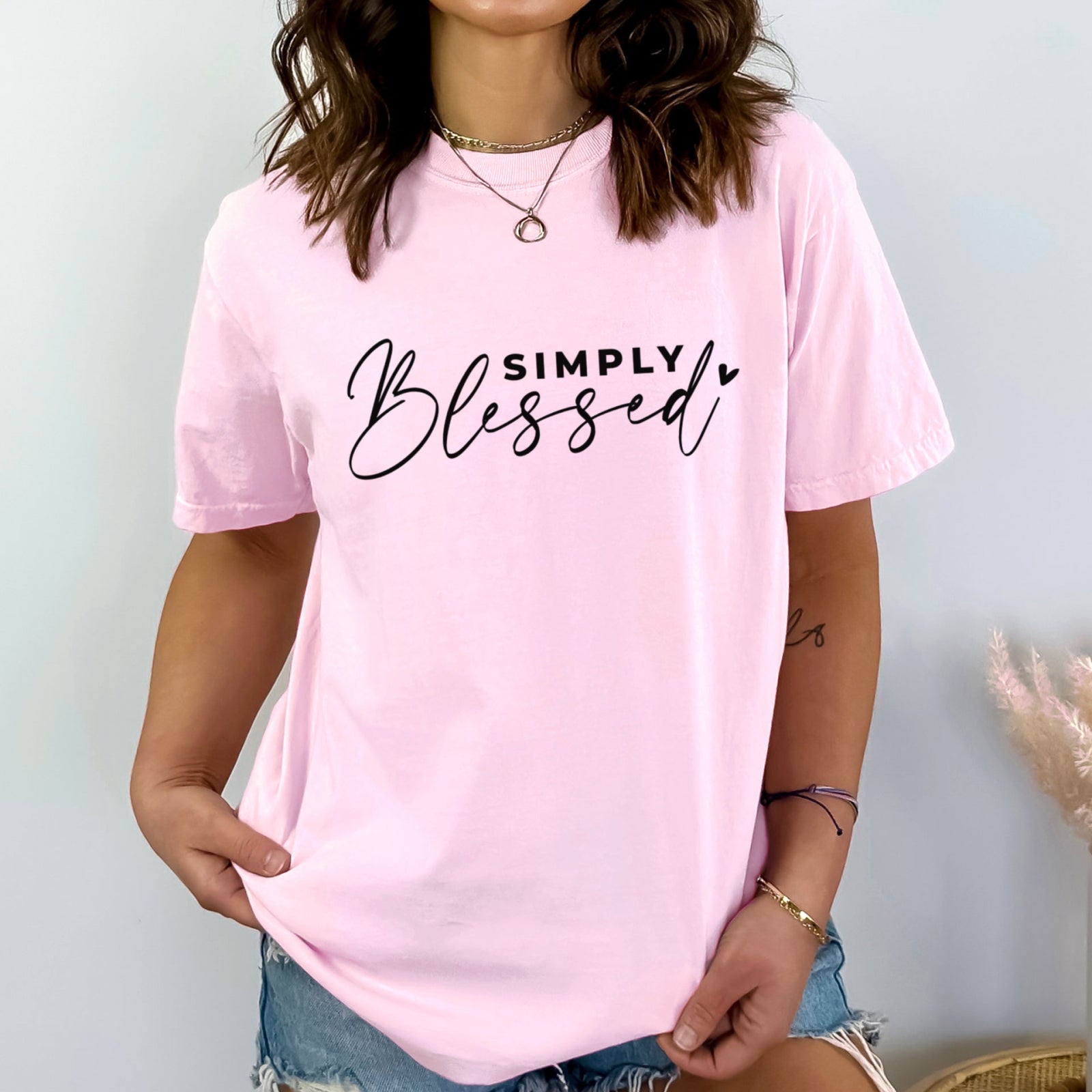 Тениска Relaxed Fit Simply Blessed