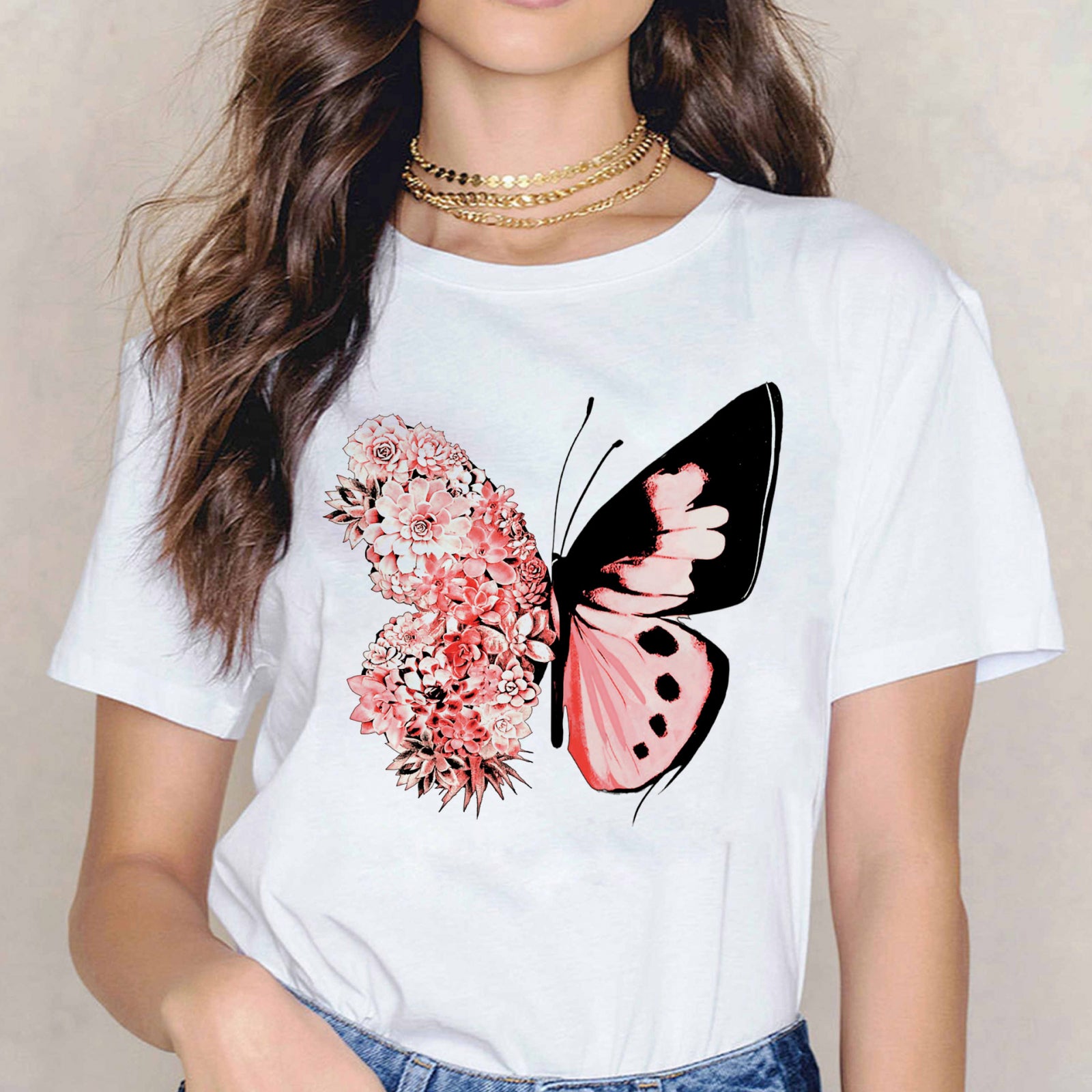 Тениска Flower Butterfly