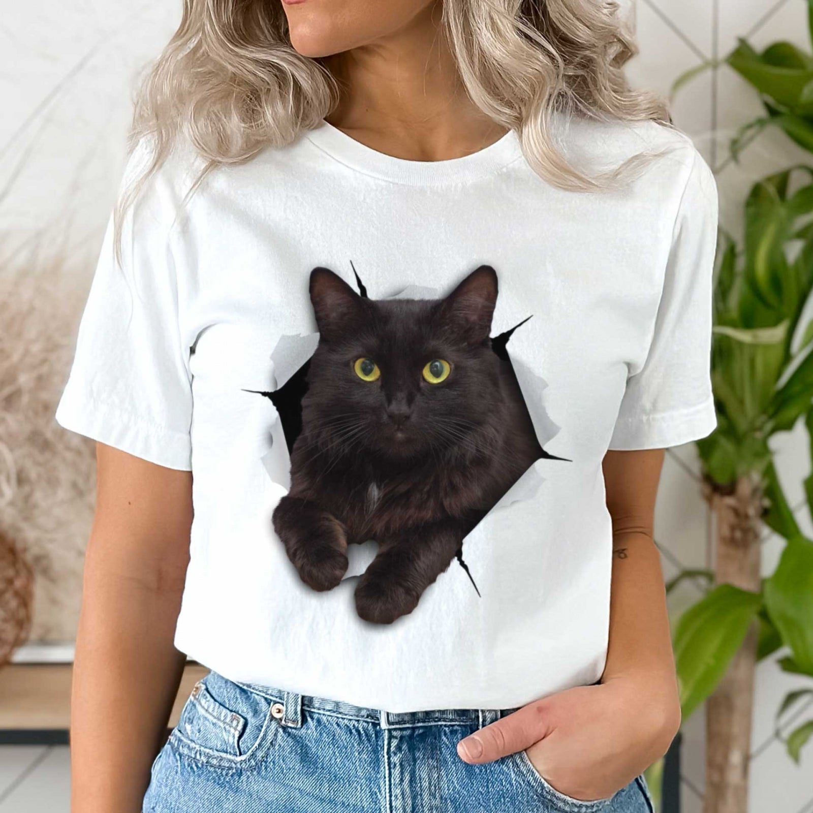 Тениска Pisica Black Cat