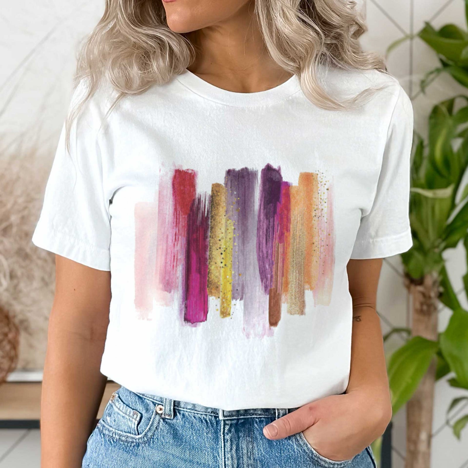 Тениска Purple Strokes