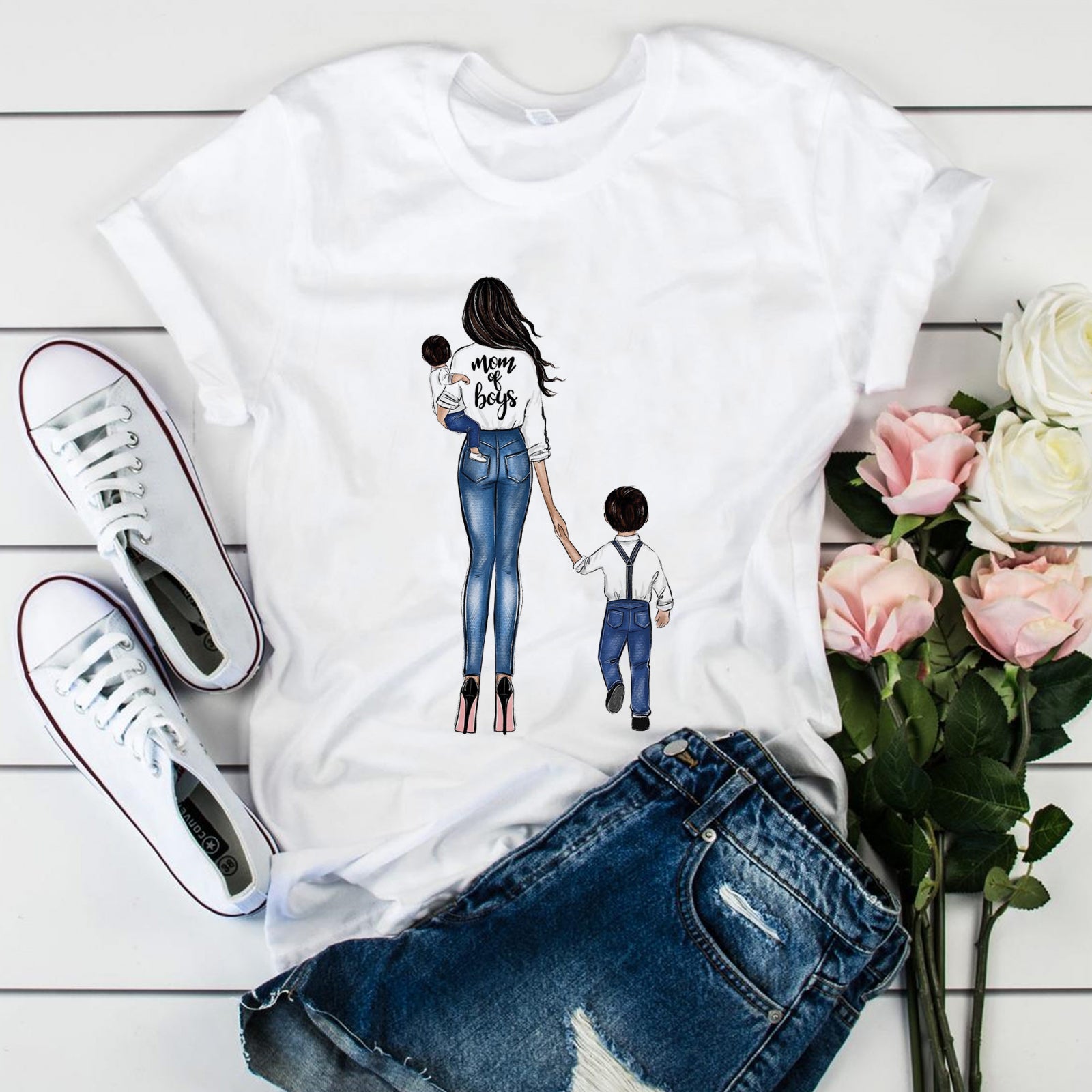 Тениска Mom of Boys