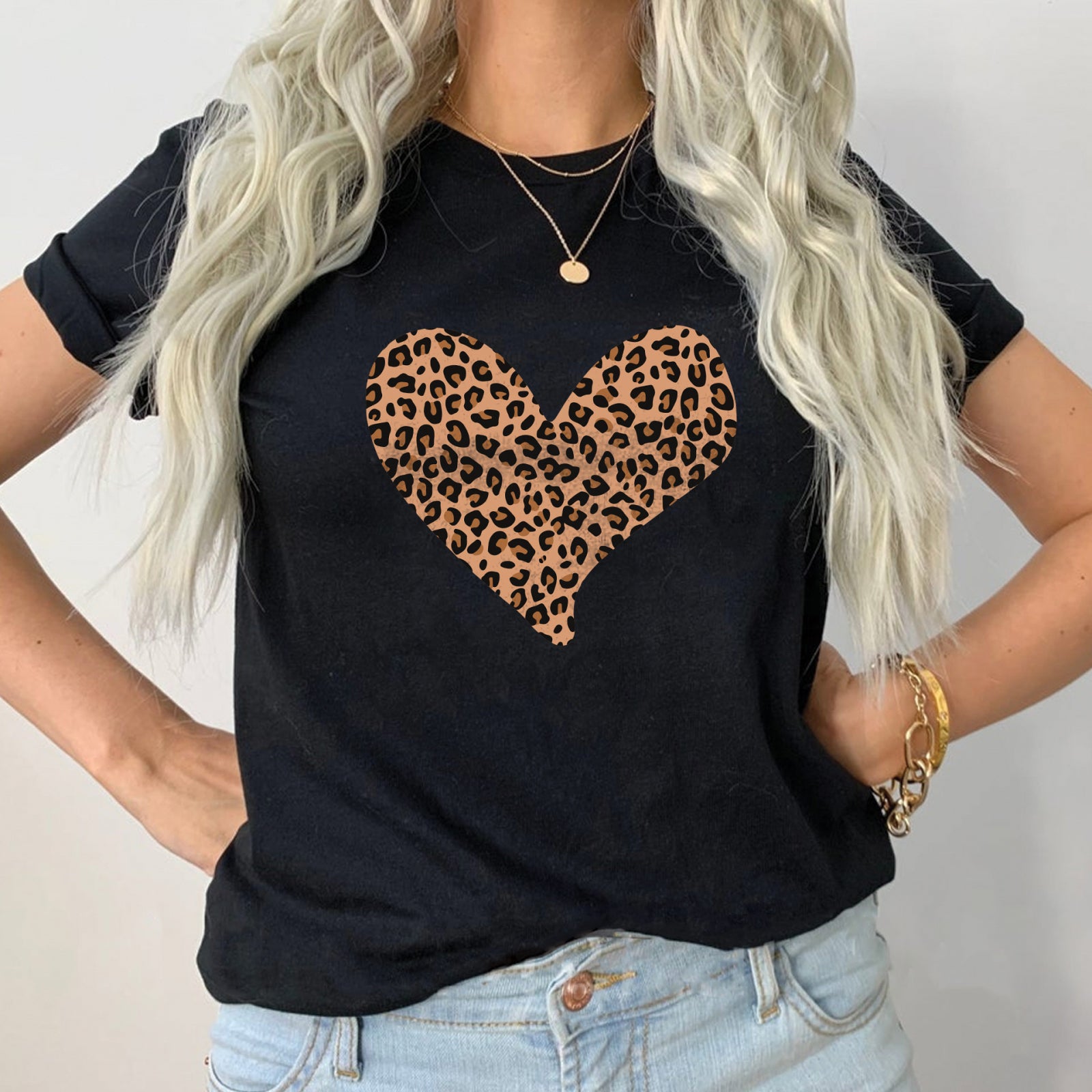 Тениска черна Animal Heart