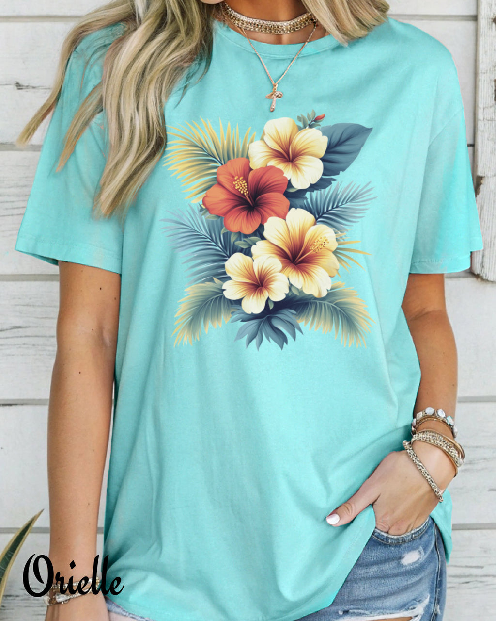 Тениска Relaxed Fit Tropical Flower