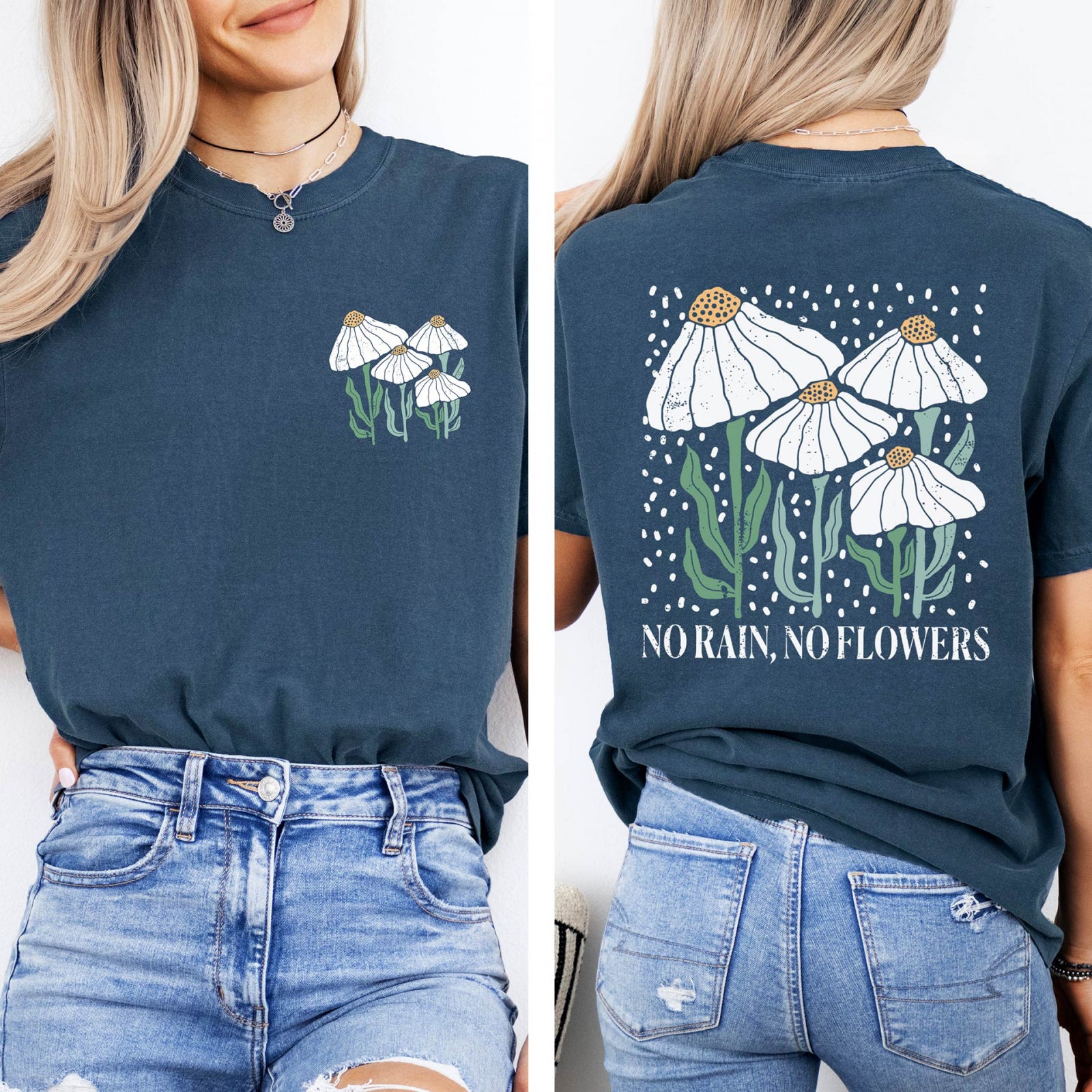 Тениска Relaxed Fit Rain Flowers